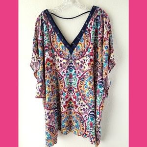 Nanette Lepore Festival Folkloric Caftan Sz Large